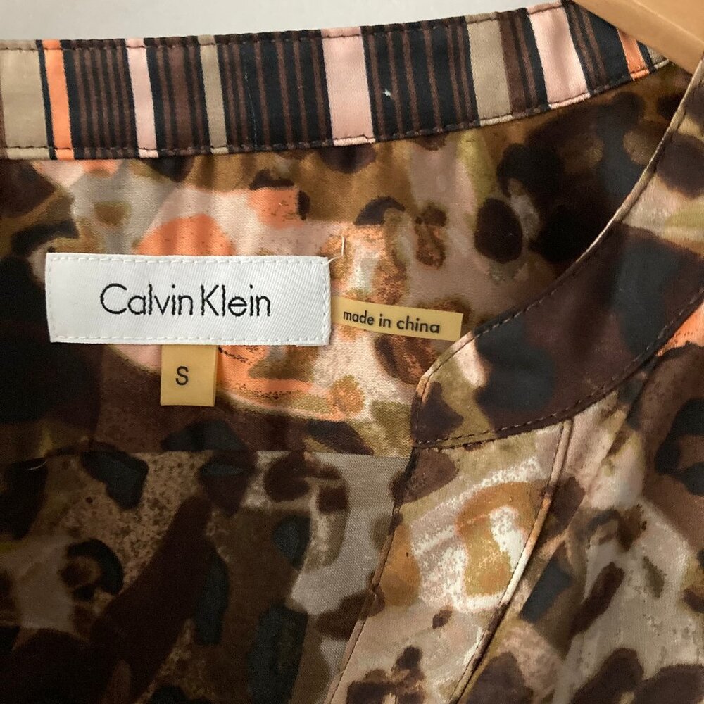 Calvin Klein Blouse S | Abstract Animal Print | Classy & Chic - Picture 11 of 12